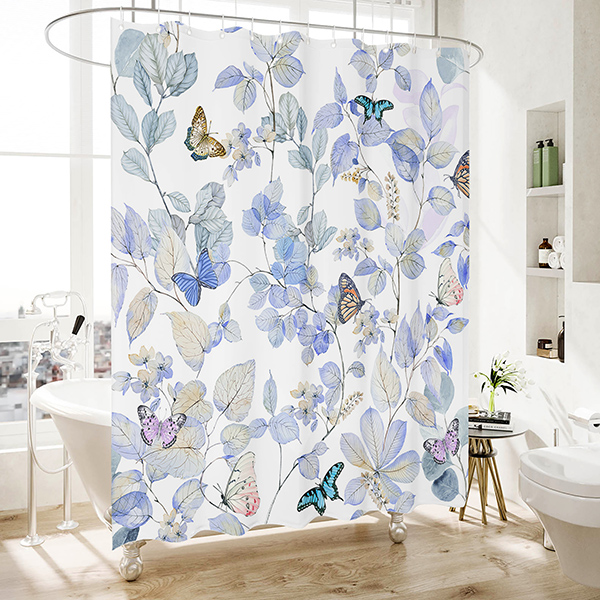 Butterfly leaf shower curtain