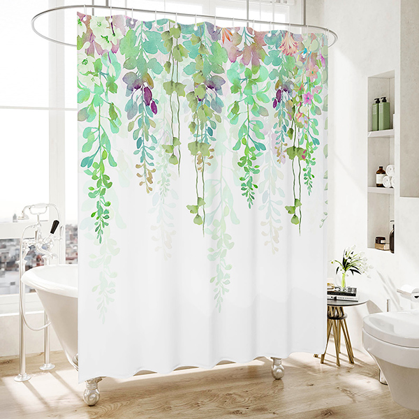 Eucalyptus leaf shower curtains
