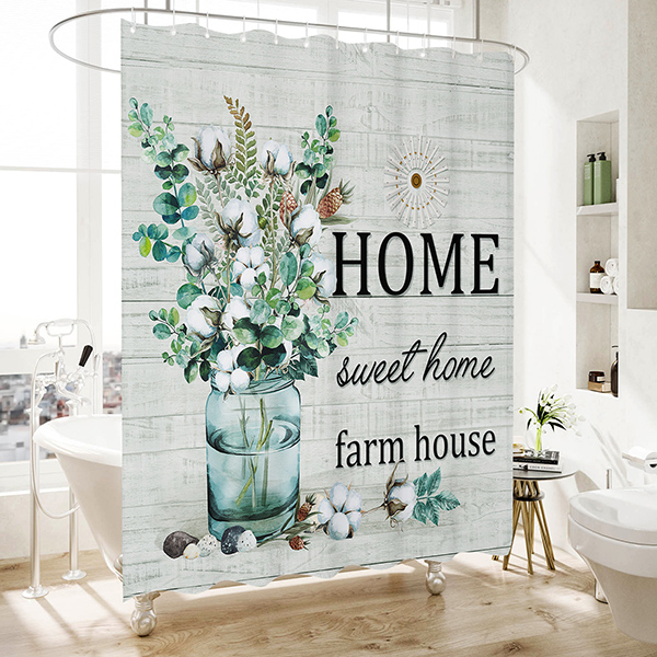 Home sweet home shower curtain
