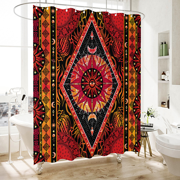 Moon shower curtain