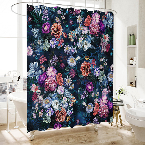 Oil Painting floral curtains