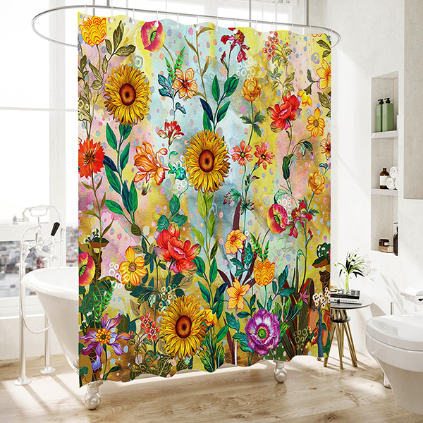 Spring shower curtain