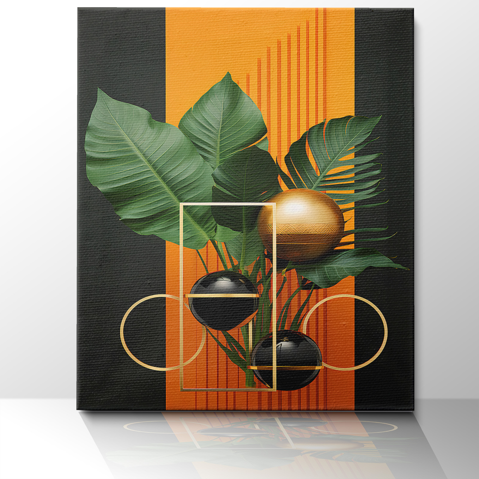 morandi leaf canvas printing
