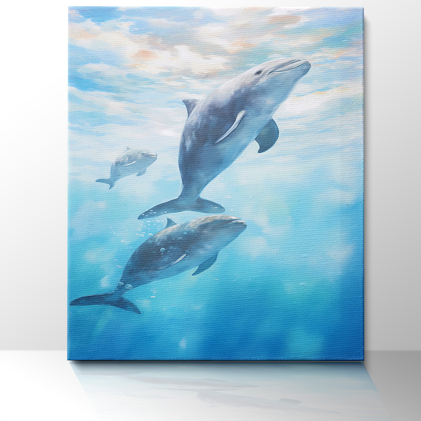 marine whales canvas printing